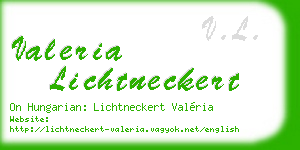 valeria lichtneckert business card